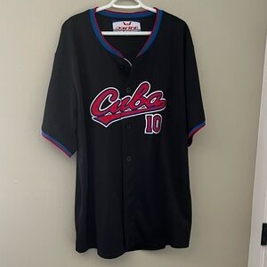 Black Cuba Baseball Jersey
